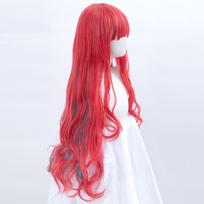 Anime 80cm Paradox Live BAE Anne Faulkn Perukas Raperis AnZ Cosplay Perukai Kostiumai Plaukai Mišrios Rožinės Mėlynos Ilgi Garbanoti Sintetiniai Plaukai 80cm raudona