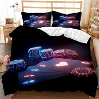 Poker Duvet Cover Set Card Game Bedding Set Gamer Playing Duvet Cover Retro Game Adults Double Queen King Polyester Qulit Cover 70x133cm 2pcs
