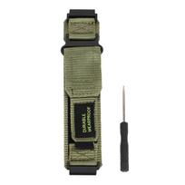 Nylon Watch Band for Huami T Rex Ultra Smartwatch Hook and Loop Fastener Breathable Woven žalia