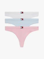 TOMMY HILFIGER Moteriškos kelnaitės su juostele, 3PACK THONG, 3vnt
