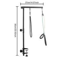 Dog Grooming Table Arm Height Adjustable Two No Sit Haunch Holder Three Section Design Suitable for Medium, Small Dogs and Cats juoda