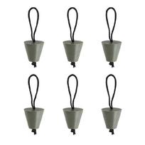 Kayak Scupper Drain Plug Rubber Drain Hole Plug Bung Replacement 6Pcs/Set žalia