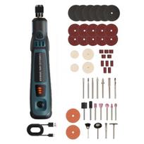 Mini Cordless Rotary Tool 3-Speed USB Rechargeable Rotary Tool with Accessories for DIY Crafts Jewelry Making Wood Carving Polishing Sanding Drilling mėlyna
