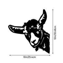 Funny Peeping Animals Fence Art Decoration Cute Animal Metal Artwork Cutout Sign Ornament for Outdoor Yard Fence Lawn Decoration