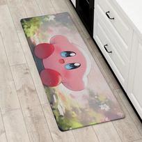 Entrance Front Door Doormat Cute Pink KirbyS  Non-slip Kitchen Rug Living Room Rugs Balcony Bathroom Foot Mat Floor Mats Carpet 40cm x 60cm