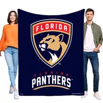 Manta con logo de Panthers de Florida, manta suave de color azul oscuro con diseño de escudo de Pantera, perfecta para regalar 75cmx90cm