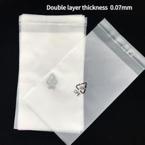Multiple Sizes Thickened CPE Frosted Pouchs Electronic Digital Product Packaging Bag Translucent Self-adhesive Bags with Environmental Protection Logo 6x9cm 200pcs no hole
