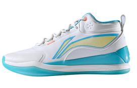 Li Ning Way Of Wade 9 37 TD Cushioning Slip Resistant Abrasion Resistant Mid top Basketball Shoes Blue Green ABAR004-1 43