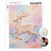 Pearl DIY Art Painting Majestic Deer Handcrafted Picture Indoor Wall Ornament Relaxing Leisure Hobby Exquisite Home Decoration Gift 30x40cm