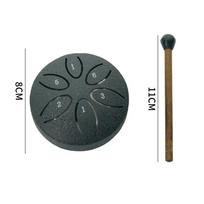 Steel Tongue Drum Portable Rain Drum Hand Pan Drum Percussion Musical Instruments 3 Inch 6 Notes for Yoga Meditation Musical Toy juoda
