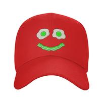 Green Smile Face Eggs and Bacon Ham Breakfast St Patricks Baseball Cap Street Unisex Trucker Hat Print Kpop Rock Baseball Caps One Size