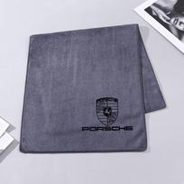 Car Wash Microfiber Towel Auto Emblem Cleaning Drying Rag Cloth Auot For Porsche Cayenne Panamera Macan 911 Boxster Cayman Pajun