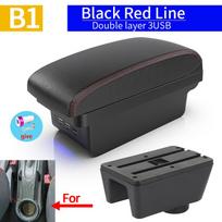 For Ibiza 6j Ibiza 6L armrest box For Seat Ibiza Car Armrest Central storage Box Retrofit with USB Interior Car Accessories