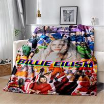 3D „Hit Me Hard and Soft“ Billie Eilish dainininkės minkštas flanelinis pledas lovai, miegamajam, sofai, iškylai, metamas pledas užkloti, dovana vaikams 75x90cm