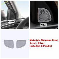 Pillar A Stereo Horn Hood Speaker Audio Sound Decoration Panel Cover Trim For Hyundai Tucson NX4  - 2025 Car Accessories sidabras
