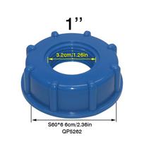 1 vnt. tvirtas IBC talpos adapteris S60X6 stambaus sriegio dangtelis 60 mm vidinis sriegis į 1/2 , 3/4 , 1  adapterio jungtis