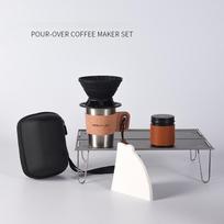 Travel Coffee Gift Set, All-in-One Portable Pour Over Coffee Kit, Foldable Dripper & Mug, Perfect Gift for Coffee Lovers, Camp