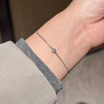 New Style Bracelet with Fashionable and Simple Temperament, No Fading Rose Gold Bracelet Accessories, Women's Instagram Style 16CM platina