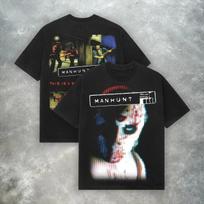Manhunt PS Tshirt Retro YK Horror Game Tshirt Pure Cotton Loose Fit Unisex Fashion Casual Tshirt Oversized T Shirt L