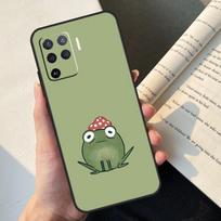 Kawaii Frog Mushroom Case For Oppo A5 Pro A15 A16 A17 A57 A77 A94 A74 A54 A76 A96 A40 A60 A80 A18 A38 A58 A78 A98 OPPO A5 Pro 5G