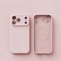Official Liquid Silicone Magnetic Case For iPhone 17 16 Pro 15 14 13 12 11 17 Pro Max Skin feel for Magsafe Wireless Charge Cover For iPhone 11 rožinė