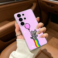 Cute N-Nyan -C-Cat Phone Case For Samsung S25,S24,S21,S22,S23,S30,Ultra,S20,Plus,Fe,Lite Transparent Cover Samsung S30plus5G