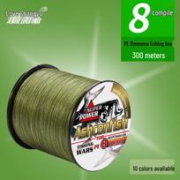 300m 8 gijų pintas PE valas žvejybai kabliukams & aitvarui rišti, Dyneema inkaro & masalo, spiningo & masalinėms ritėms 3.0