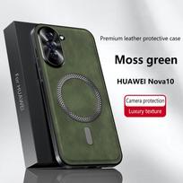 Huawei Nova 10 ir Nova 10 Pro dėklas Magnetinis Elegantiškas Odinis Atsparus Dilimui Visiškai Dengiantis Objektyvą Neslystantis Kraštas Dangtelis Korpusas