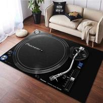 Erdvus vinilo plokštelės įkvėptas kilimas svetainei Neslystantis grindų kilimėlis miegamajam Stilinga kilimo puošyba Galima skalbti mašinoje 40x60cm
