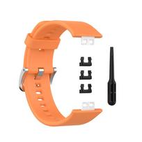 Silikoninis dirželis Huawei Watch Fit apyrankei Laikrodžio juosta For Huawei Watch Fit oranžinė
