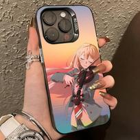 Anime Your L-Lie in April Kaori Phone Case For iPhone 17,16,15,14,13,12,11 Plus,Pro Max,XS,Colored Silver Plated Inside Cover iPhone14