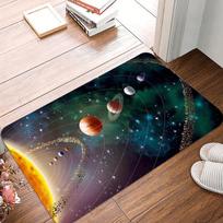 Cosmic Planet Printed Non-Slip Waterproof Doormat Easy Clean Entrance Floor Mat Home Decor Durable Retro Classic and Beautiful 40x60cm