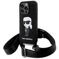 Etui Karl Lagerfeld Crossbody Silicone Ikonik Do Iphone 15 Pro Max, Czarne