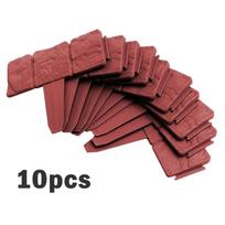 10Pcs Garden Fence Border Folding Landscape Black Gray Orange Flower Fence-Path Garden Edging Lawn Imitation Stone Fence Grounding