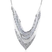 Aesthetic Leopard Print Necklace Chain Choker Detachable Collar Metal Triangular Scarf  Boys sidabras