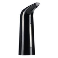Automatic Liquid Soap Dispenser Touchless Adjustable Countertop Hand Dish Soap Container for Kitchen, Bathroom Waterproof Rack Bright black