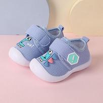 Baby Toddler Soft Sole Canvas Shoes With Velcro For Kids Walking And Play 16 mėlyna