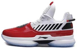 Li Ning WOW 7 Way Of Wade 7 Uptown Cushioning Slip Resistant Low top Performance Basketball Shoes Men's White Red Black ABAN079-2 41