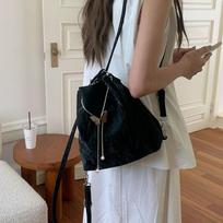 Women Mint Green Butterfly Drawstring Backpack Lady New Korean Style Jacquard Mini Bucket Bag Female Cutecore Shoulder Bags About(22-10.5-24cm) juoda