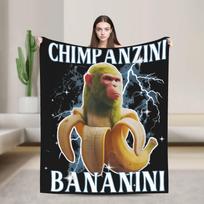Bombombini Guzzini Italian Brainrot  Blankets  Flannel Awesome Breathable Throw Blankets for Bedding Lounge Decoration 200x150cm 80x60in
