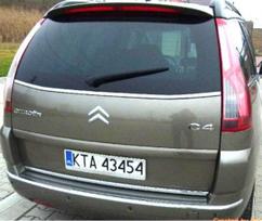 Citroen C4 Grand Picasso - Chromuota juosta ant lango