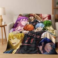 Anime Kuroko krepšinio animacinis meno flanelės pledas, jaukus minkštas pledas namams, miegamajam, lovai, sofai, iškylai, dovana vaikams 75x90cm