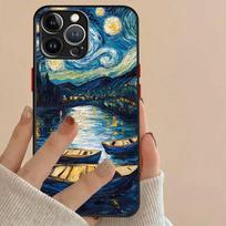 Retro Van Gogh Oil Paint Cover For iPhone X XR XS 11 12 13 14 15 16 pro MAX mini Phone Case Matte shockproof iPhone 12pro max