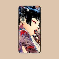Hannya Girl Samurai Phone Case for VIVO V60 V50 V40 V30 V29 V27 V25 V23 Pro Lite 5G Soft TPU Shockproof Cover vivo V23e