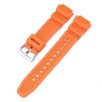 Rubber Strap for Casio AE-1000W 1200 AQ-S810W/S800W SGW-400H/500H/800H W-735H 216H AEQ-110W Men Silicone Watch Band Bracelet 18mm oranžinė