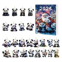 2025 Kalėdinis Panda Advento Kalendorius Animacinis 2D Akrilinis Pandos Pakabukas Atskaitos Kalendorius Daugiafunkcinės Namų Dekoracijos E