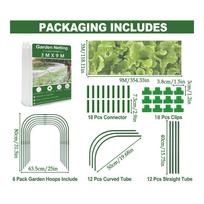 Greenhouse Plant Hoops Durable Reusable DIY Seedling Arch Shed Bracket for Garden Vegetable Grow Tunnel Support Garden Hoop žalia