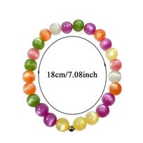 Rainbow Beaded Choker UV Reactive Stackable Necklace Bracelet Jewelry Color Shifting Beads Bracelet Necklace Neck Jewelry