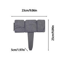 1PC Garden Fence Imitation Stone Plant Support Stake Outdoor Edging Decorative Border DIY Lawn Yard Landscape Plant Fence
