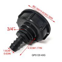 1Set 2Pcs IBC S60 * 6 Pagoda Straight Connector Garden irrigation water pipe joint Water tank faucet Plastic straight through (as the picture,IBC S60x6)